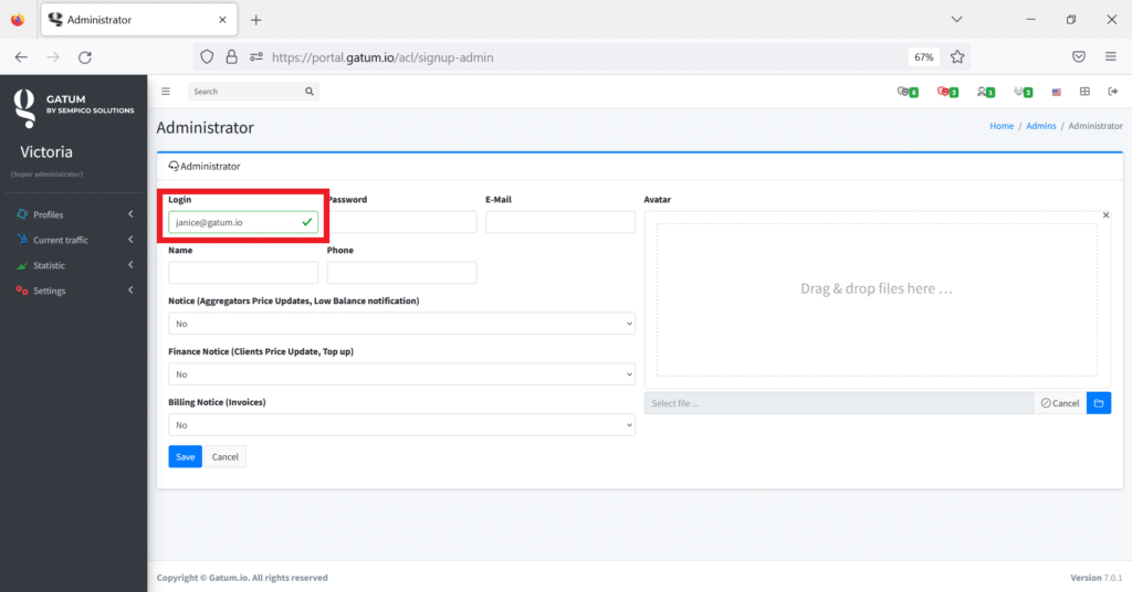 login-of-the-new-admin